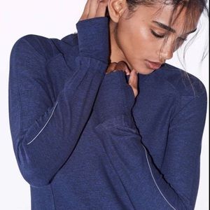 Lululemon | Extra Mile Long Sleeve in Hero Heather Blue Size 6